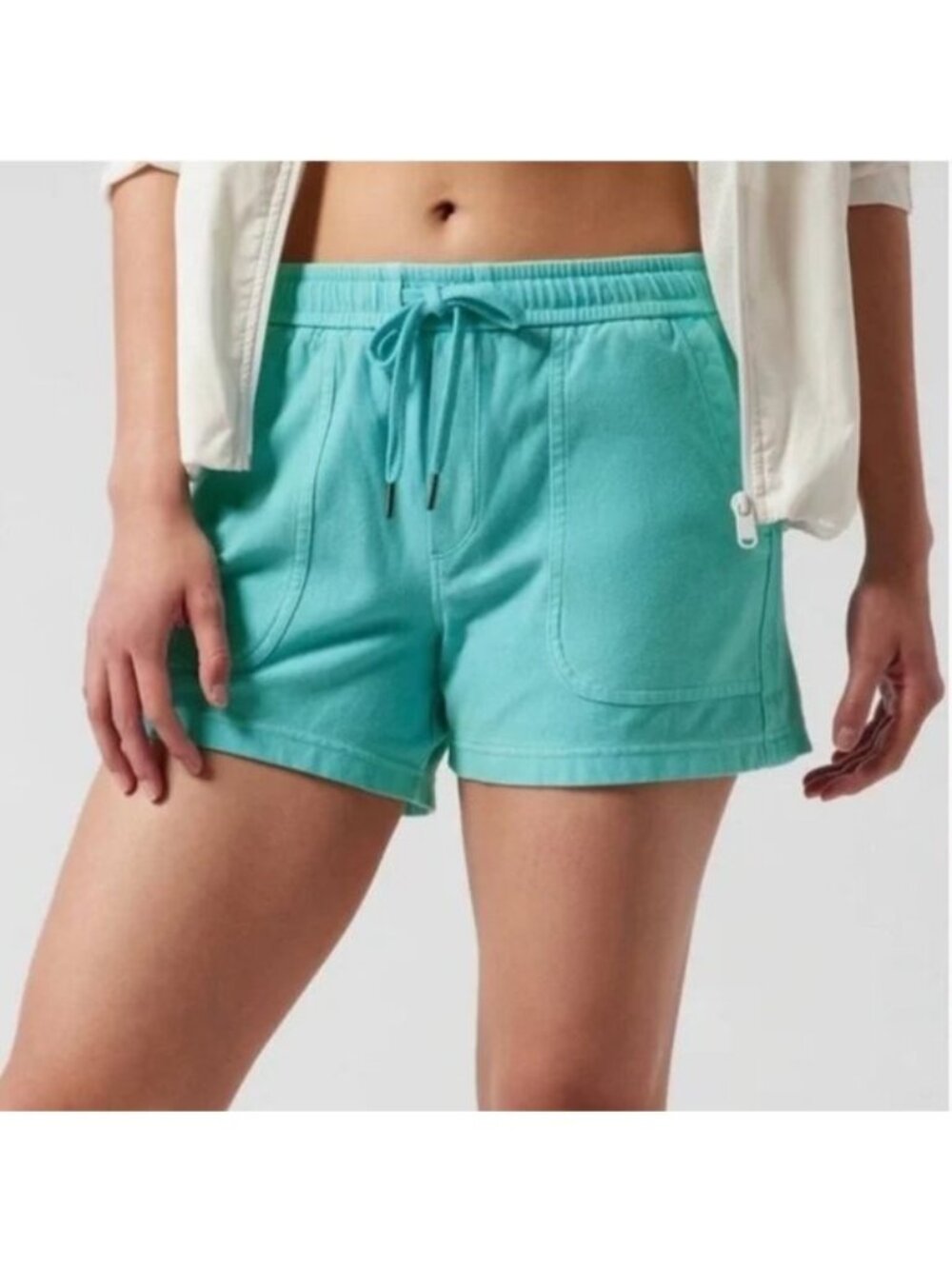 ATHLETA Farallon Shorts in Gulf Green Teal Blue - Size M